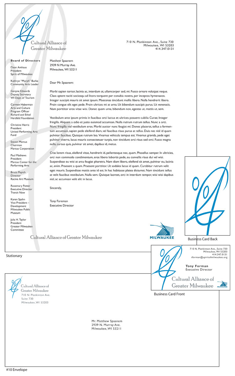 Cultural Alliance Stationary